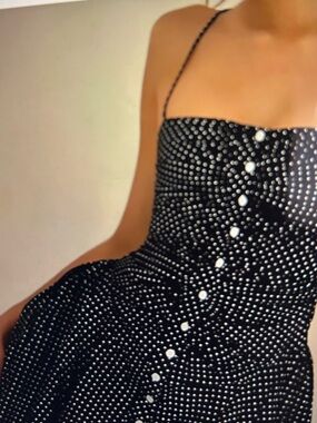 Commense Black Polka Dot mini dress